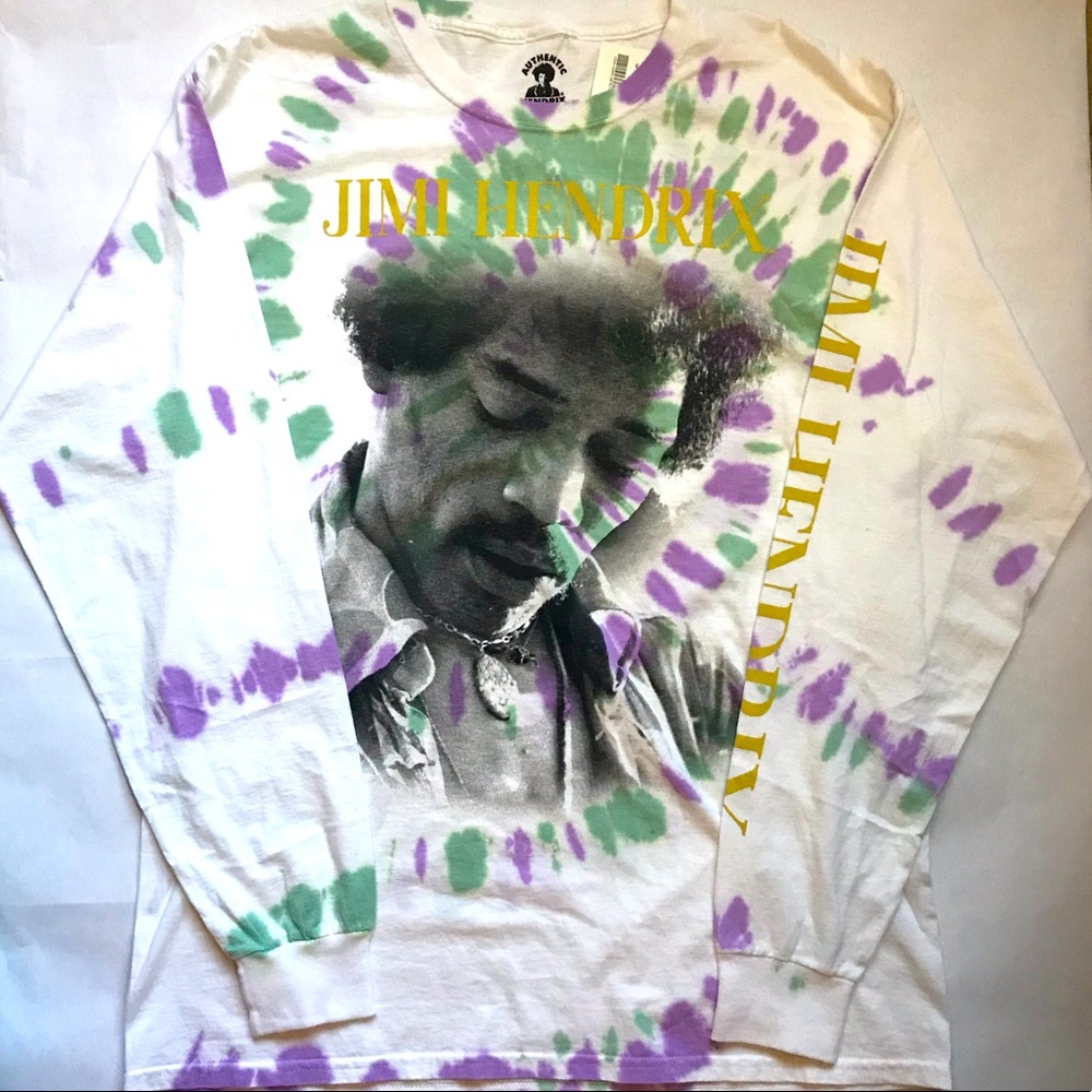 Authentic Hendrix Long Sleeve T-Shirt Tie Dyed